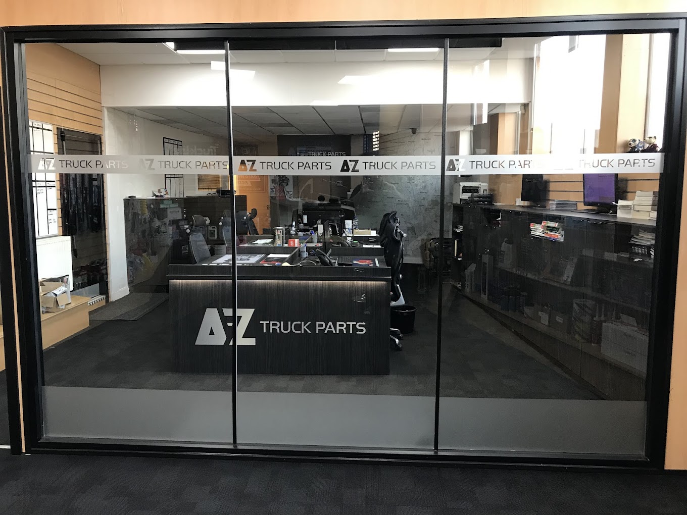 A-Z Truck Parts Store Window Display